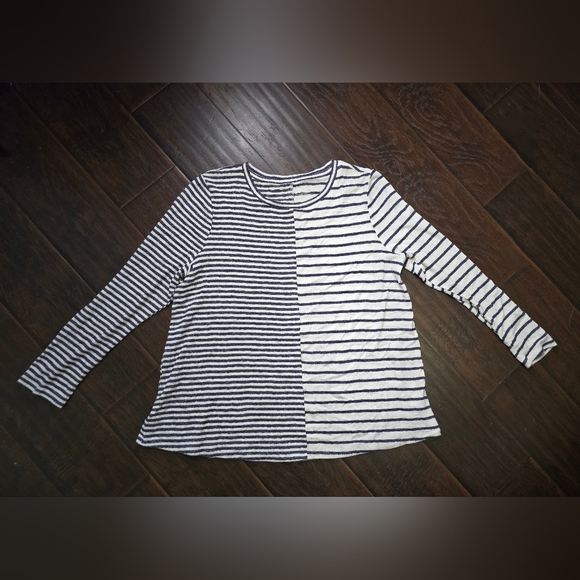 Lane Bryant Sweaters - Lane Bryant Womens Striped Long Sleeve Pullover Fleece Sweater 14/16